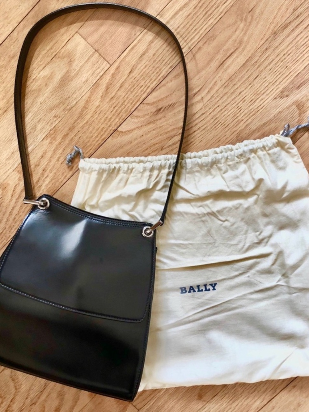 Bally Black Leather Shoulder Bag